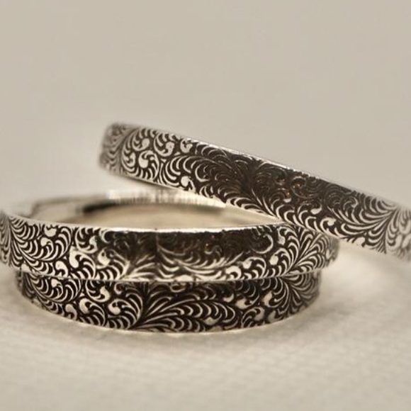 Sterling Slver, stack ring band - Picture 5 of 10